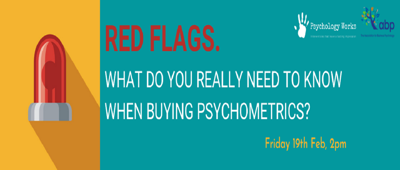 Event Report: Red Flags: What do you really need to know when buying Psychometrics?